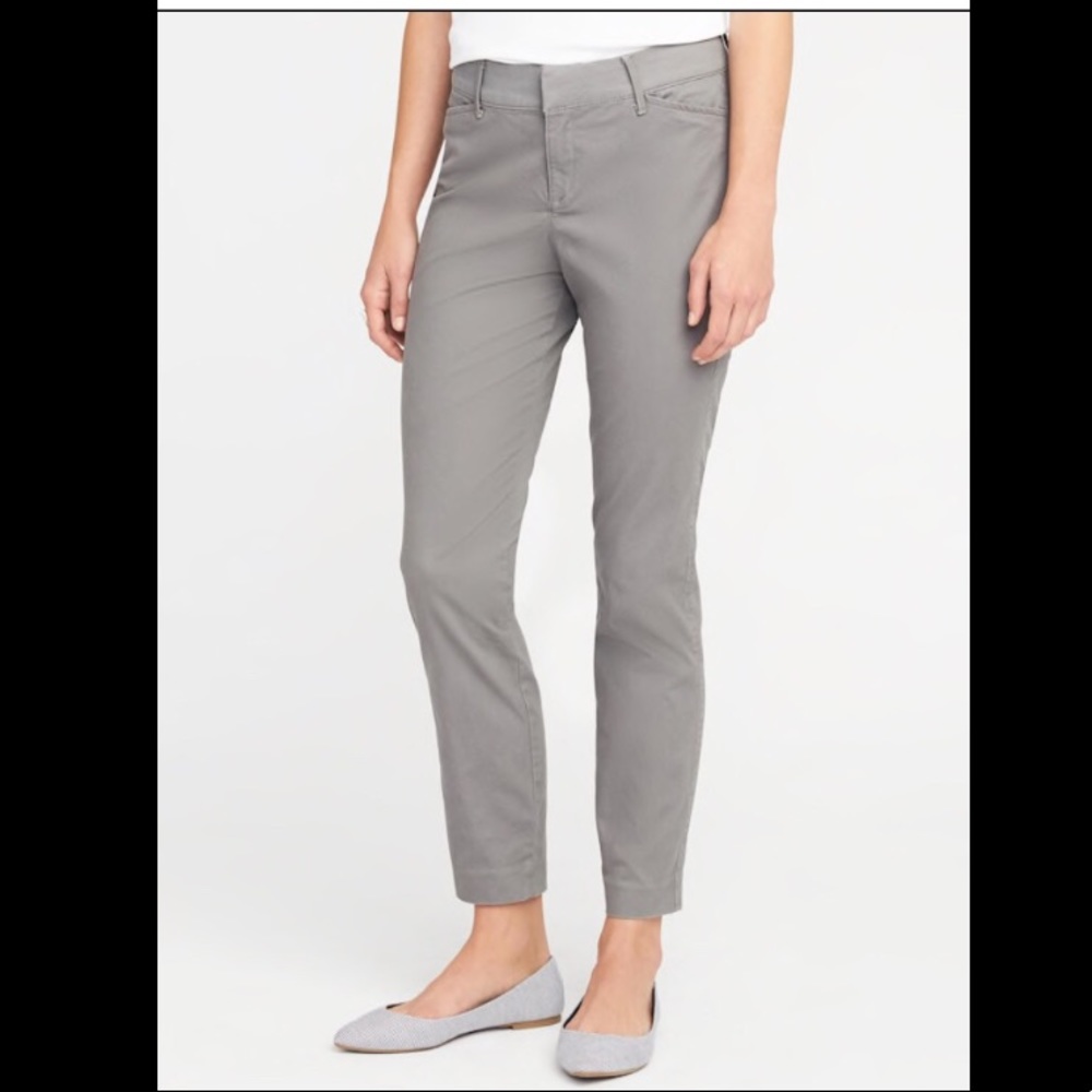 Old Navy Mid-Rise Pixie Chinos - Greystone